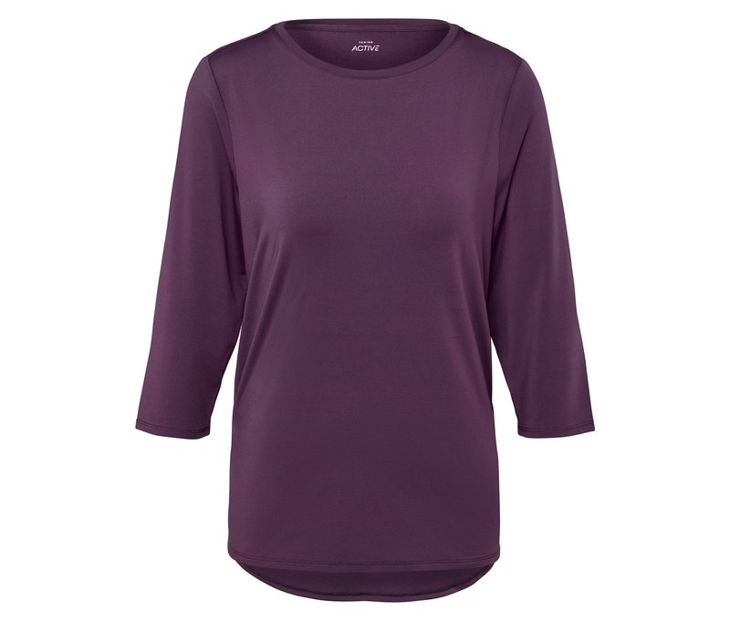 Tchibo - Funktionsshirt mit 3/4-Ärmel - Damen - Gr. M - pflaume