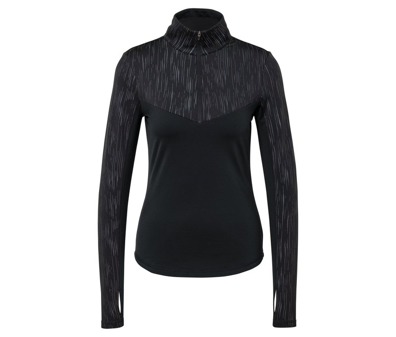 Tchibo - Thermo-Funktionsshirt - Damen - Gr. XS - schwarz/print