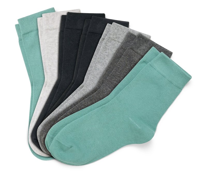 Tchibo - 7 Paar Socken - Damen - Gr. 35-38 - dunkelgrau