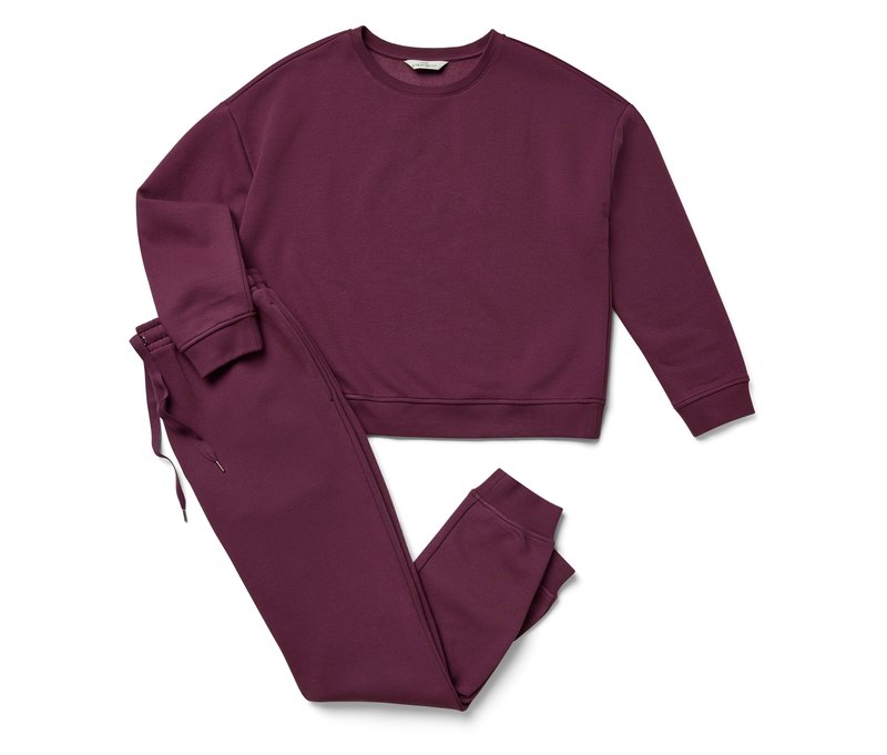 Tchibo - Loungewear-Anzug - Damen - Gr. L - bordeaux