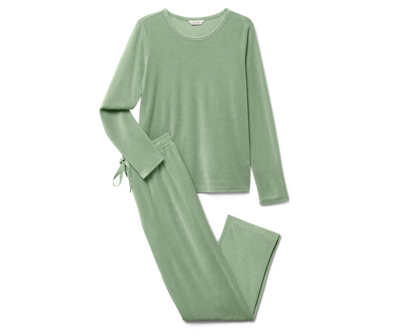 Tchibo - Nicki-Pyjama-Set - Damen - Gr. XL - hellgrün