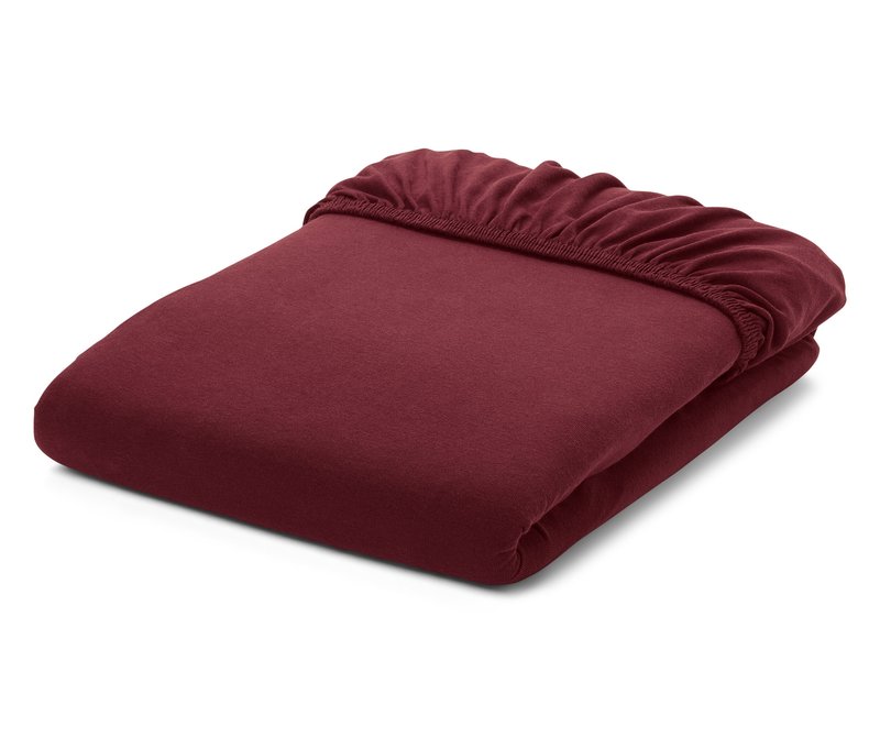 Tchibo - Jersey-Spannbettlaken - bordeaux