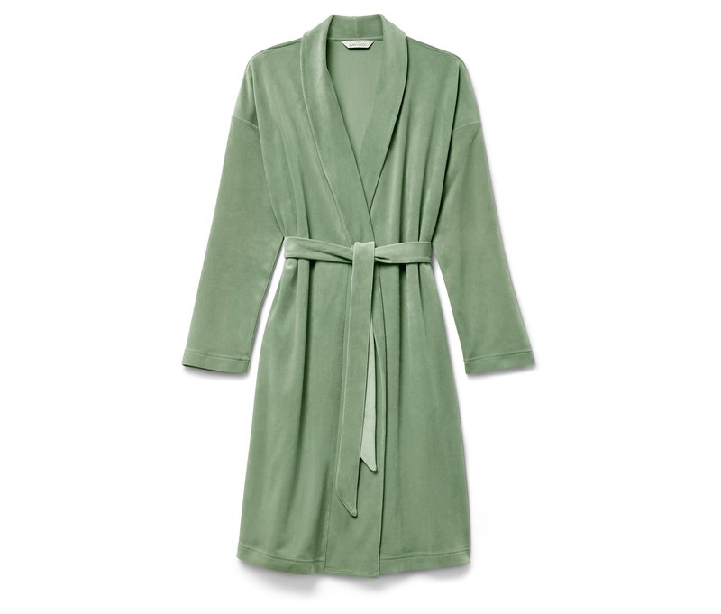 Tchibo - Nicki-Morgenmantel - Damen - Gr. XL - hellgrün