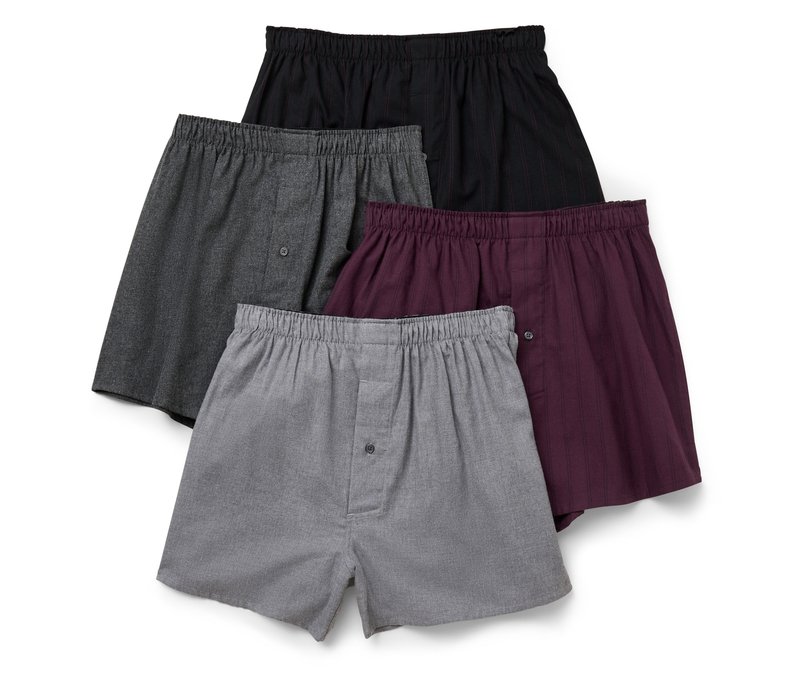 Tchibo - 4 Flanell-Boxershorts - Herren - Gr. Xxl/8 - bordeaux/gestreift