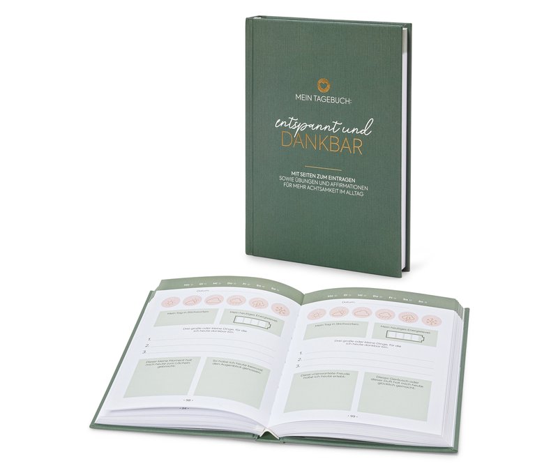 Tchibo - Buch »Mein Tagebuch: entspannt und dankbar«