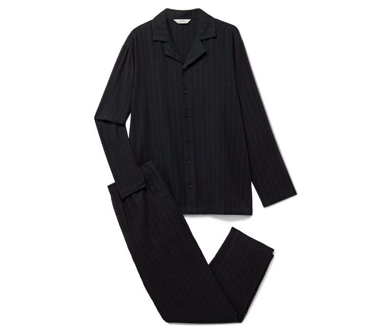 Tchibo - Flanell-Pyjama-Set - Herren - Gr. XL - bordeaux/gestreift