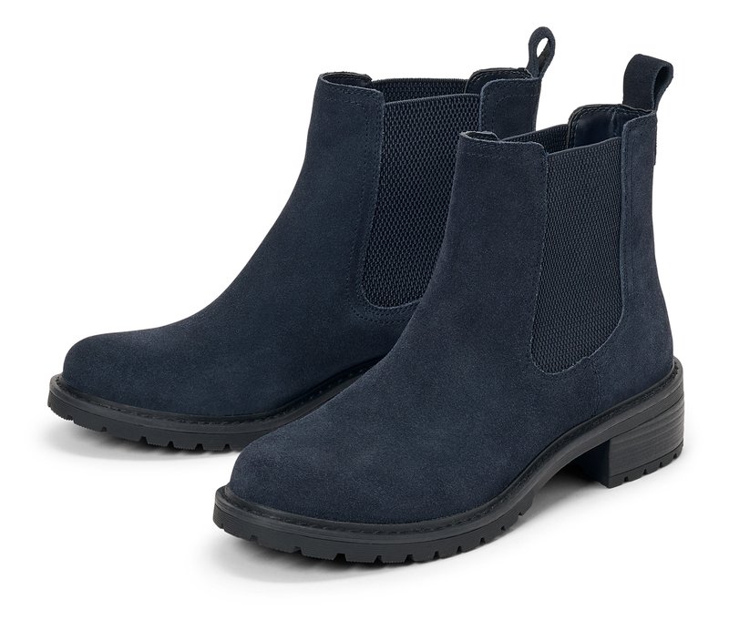 Tchibo - Veloursleder-Boots - Damen - Gr. 40 - dunkelblau