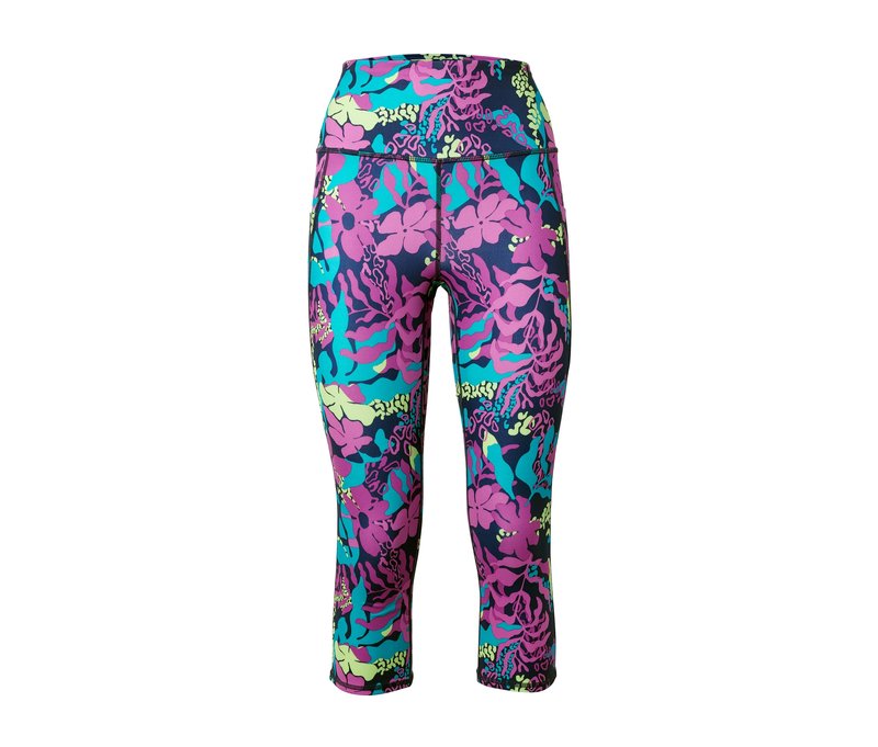 Tchibo - 3/4 Sporttight - Damen - Gr. S - mehrfarbig/geblümt