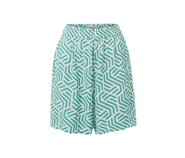 Tchibo - Bedruckte Webshorts - Damen - Gr. 38 - creme/print