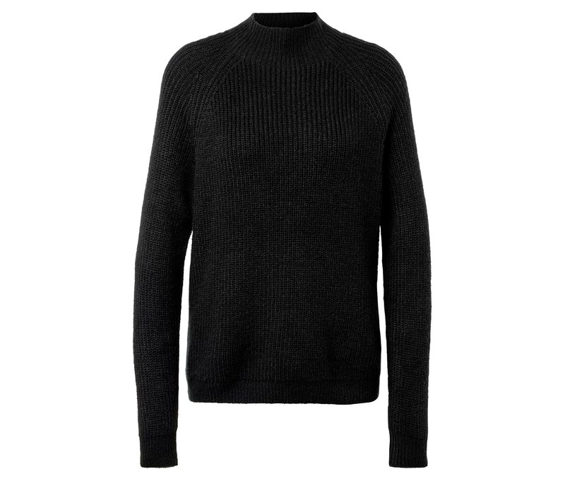 Tchibo - Grobstrickpullover mit Stehkragen - Damen - Gr. S - schwarz