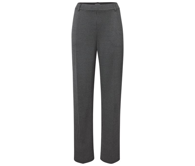 Tchibo - Karierte Komfort-Jerseyhose - Damen - Gr. 42 - schwarz/kariert
