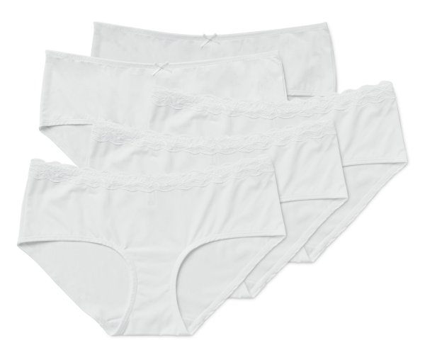 Tchibo - 5 Pantys - Damen - Gr. L - weiß