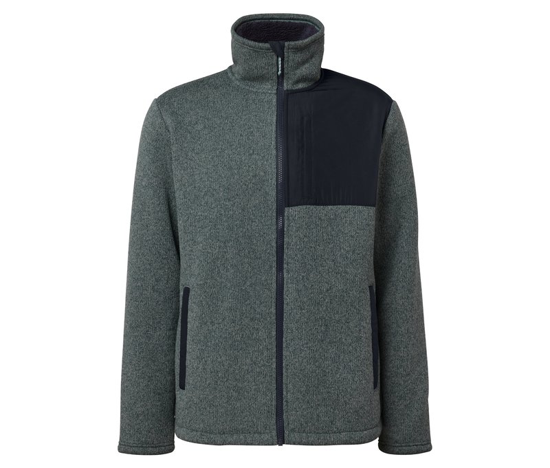 Tchibo - Thermo-Strickfleecejacke - Herren - Gr. XL - grün