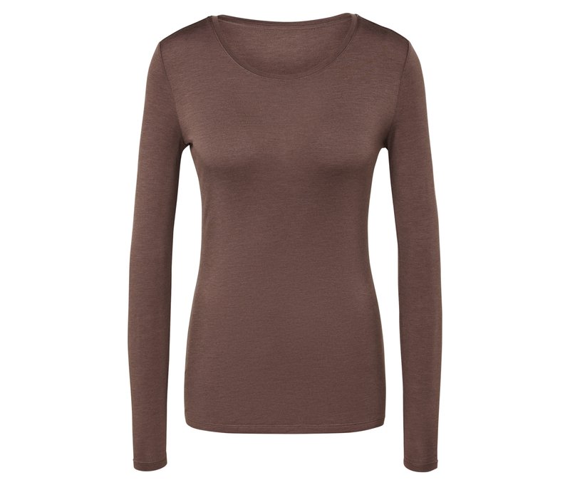 Tchibo - Thermo-Langarmshirt - Damen - Gr. M - braun