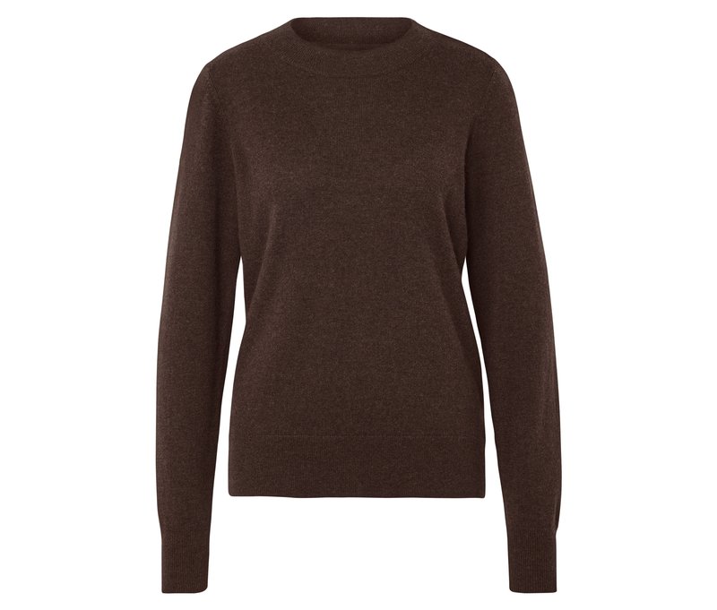 Tchibo - Strickpullover mit Cashmere - Damen - Gr. XL - dunkelbraun