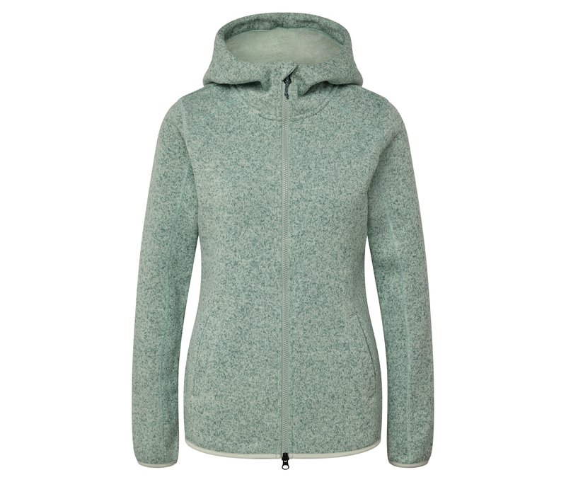 Tchibo - Kapuzen-Strickfleece-Jacke - Damen - Gr. L - grün