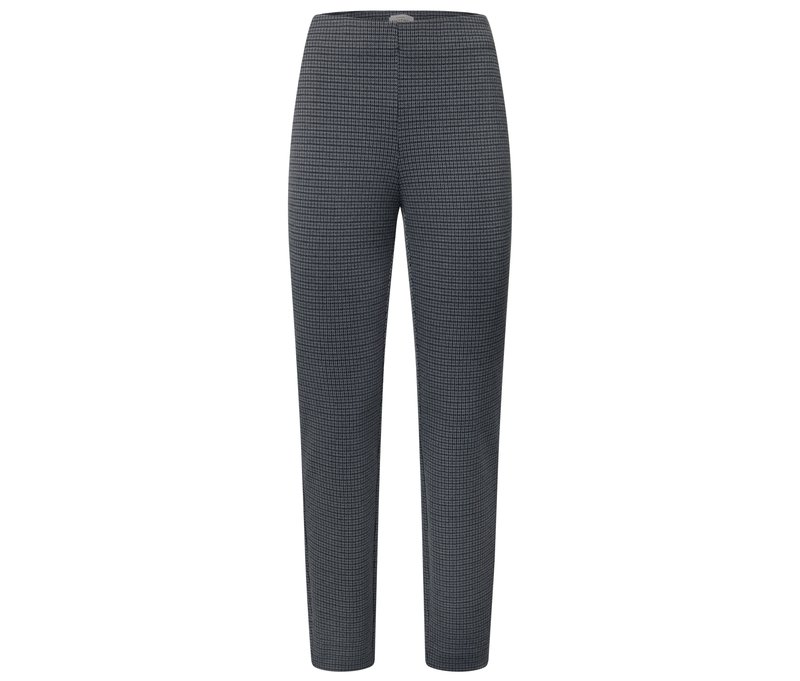 Tchibo - Stoffhose mit Hahnentritt-Jacquard - Damen - Gr. M - schwarz/jacquard