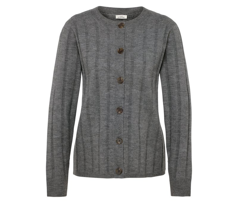 Tchibo - Gerippte Strickjacke - Damen - Gr. XL - grau