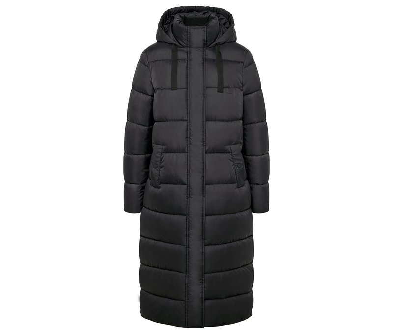 Tchibo - Steppmantel mit Kapuze - Damen - Gr. 44 - schwarz