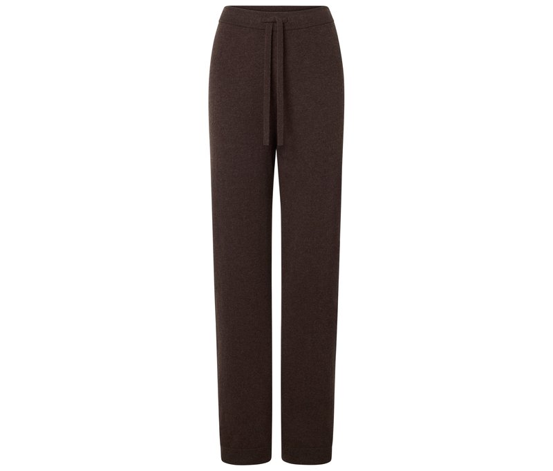 Tchibo - Loungewearhose mit Cashmere - Damen - Gr. L - dunkelbraun