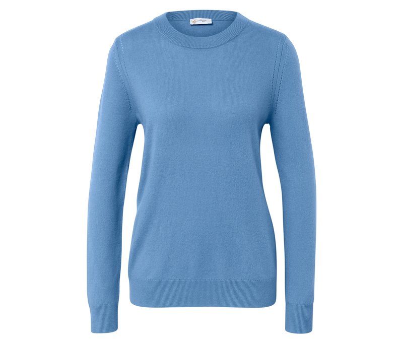 Tchibo - Feinstrickpullover mit Cashmere - Damen - Gr. S - blau