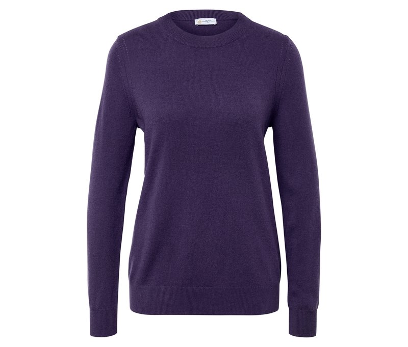 Tchibo - Feinstrickpullover mit Cashmere - Damen - Gr. L - pflaume