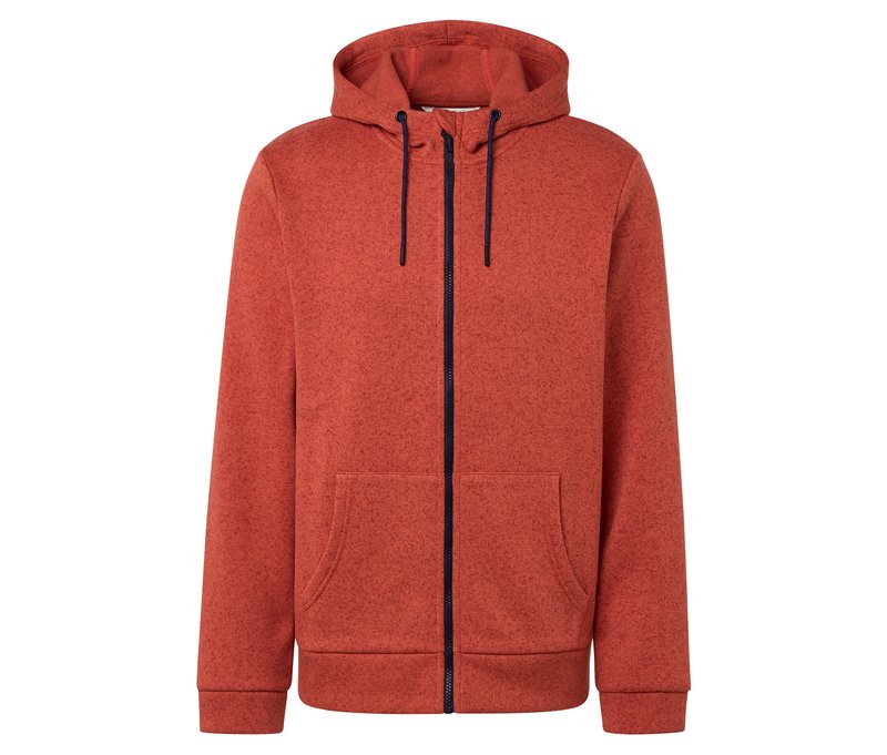 Tchibo - Kapuzen-Strickfleece-Jacke - Herren - Gr. S - orange