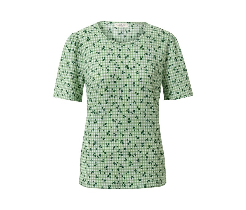 Tchibo - Blusenshirt mit Alloverprint - Damen - Gr. 34 - grün/kariert