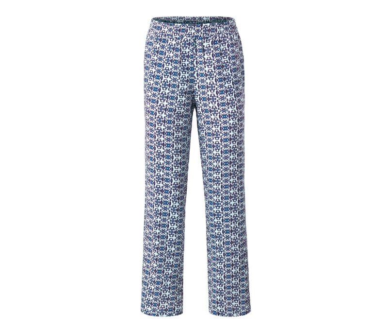 Tchibo - Hose mit Alloverprint - Damen - Gr. 46 - blau/print