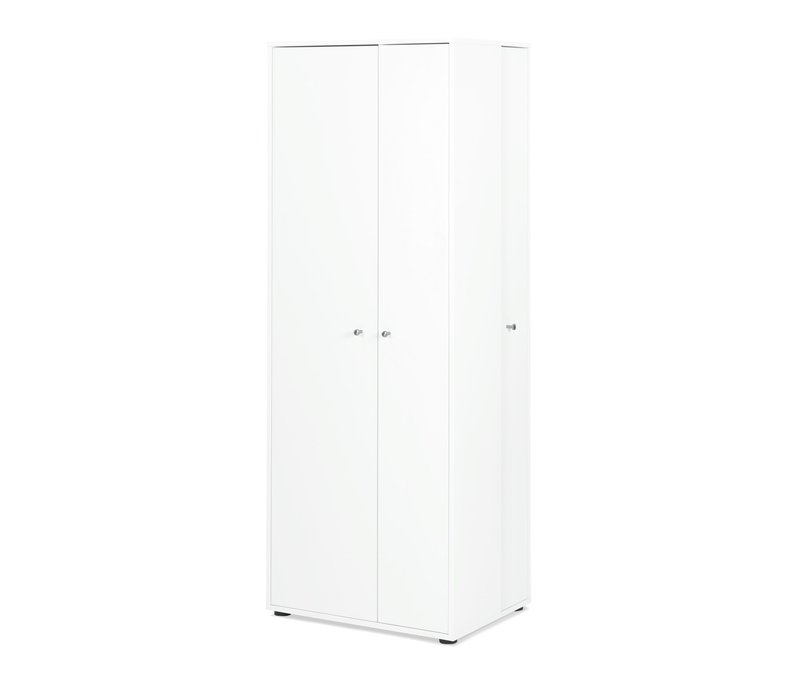 Tchibo - Universalschrank mit seitlichem Stauraum - 68,5x52x184cm - silber - Holz / Metall