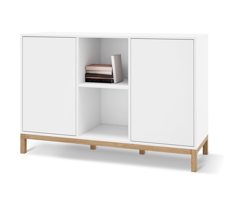 Tchibo - Sideboard - 120x40,5x86cm - braun - Holz / Eichenholz