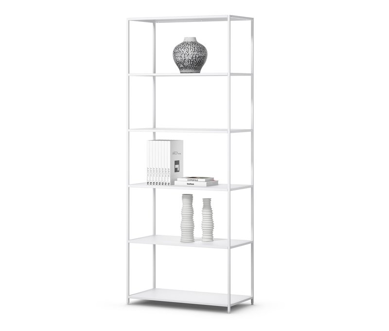 Tchibo - Metallregal - 80,5x39x191,5cm - weiß - Stahl