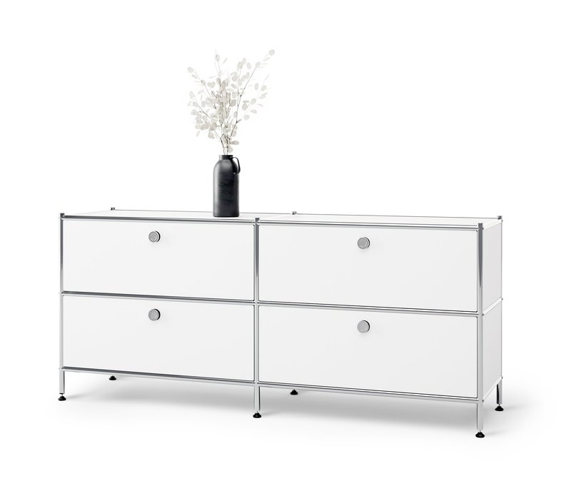 Tchibo - Lowboard Metall »Cn3« mit 4 Schubladen - 152x40x53,5cm - chrom - Stahl / Aluminium / Kunststoff