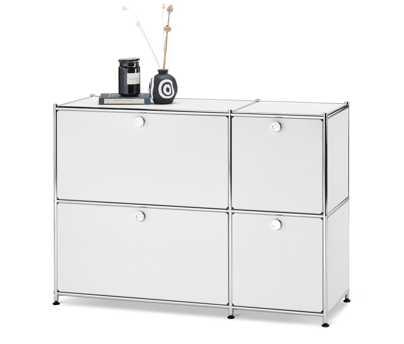 Tchibo - Sideboard »Cn3« mit 4 Klappen - 115,5x40x82,5cm - chrom - Stahl / Aluminium / Kunststoff