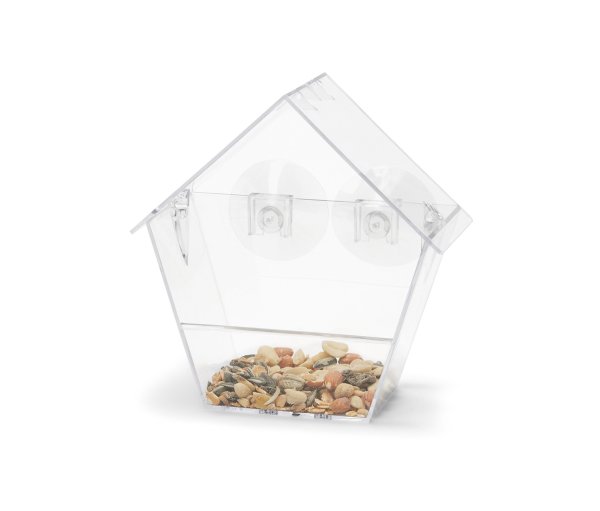 Tchibo - Fenster-Vogelfutterhaus - transparent