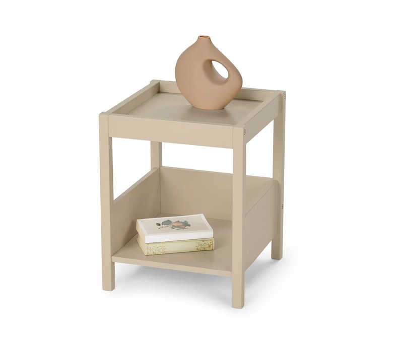 Tchibo - Beistelltisch - 40x40x50cm - beige - Buchenholz
