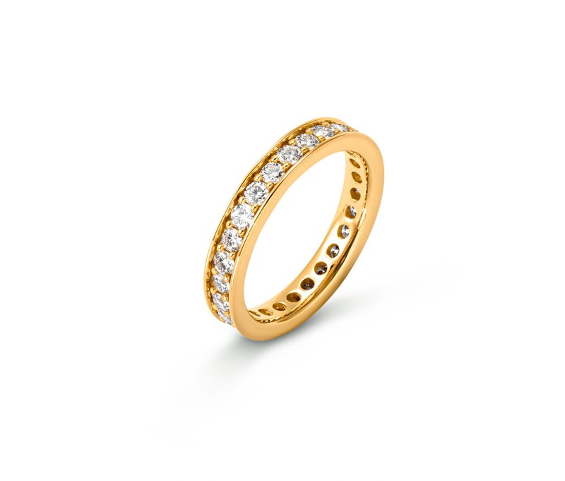 Tchibo - 585 Gold-Ring mit mind. 24 Brillanten - Gr. 19 - gold