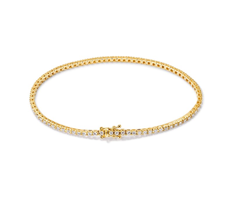 Tchibo - 585 Gold-Armband mit 81 Brillanten - gold