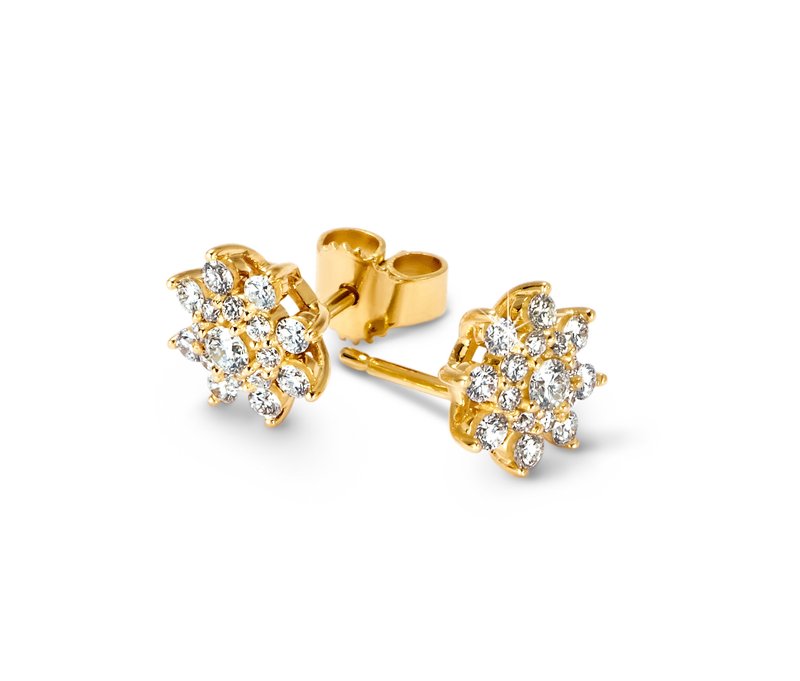 Tchibo - 585 Gold-Ohrstecker mit 34 Brillanten - gold