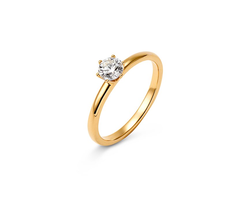 Tchibo - 585 Gold-Ring mit Brillant - Gr. 19