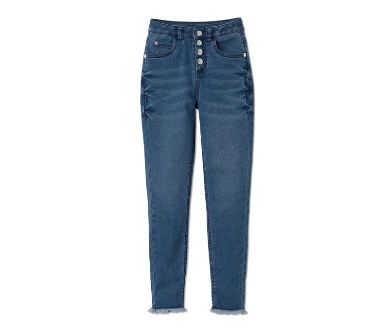 Tchibo - High-Waist-Jeans - Mädchen - Gr. 146/152 - dunkelblau