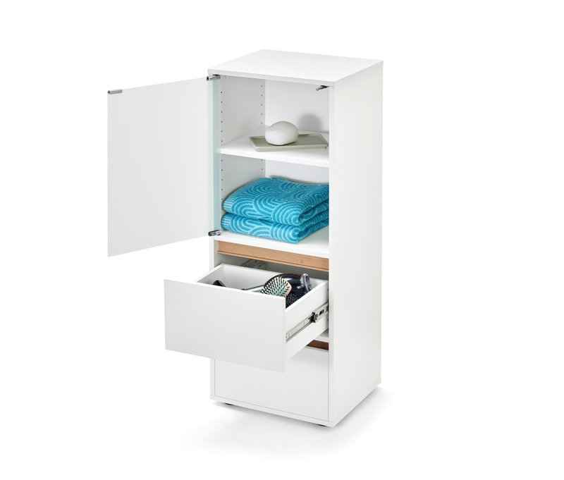 Tchibo - Sideboard - 41x35x111,5cm - braun - Holz / Glas