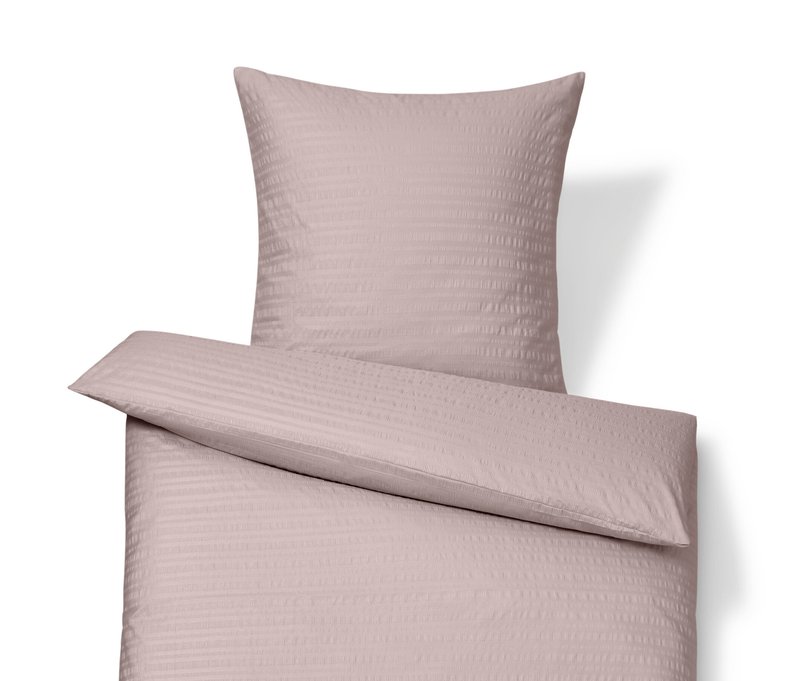 Tchibo - Seersucker-Bettwäsche - rosé