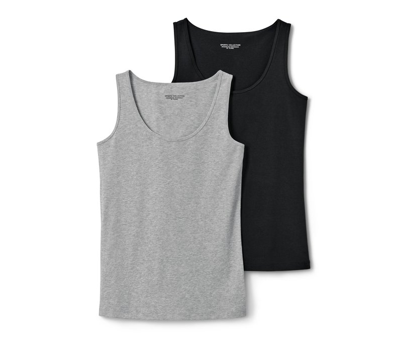 Tchibo - 2 Tops - Damen - Gr. XS - schwarz