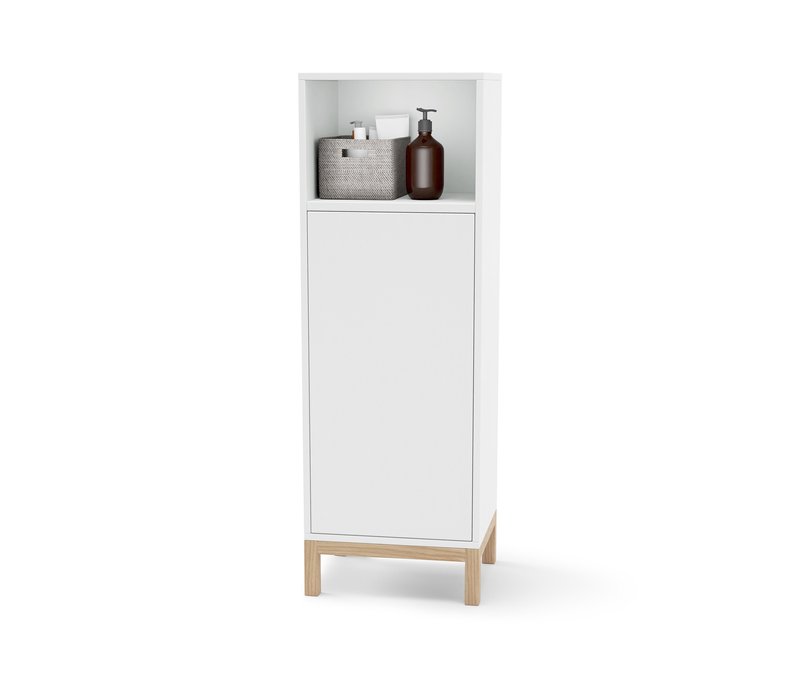 Tchibo - Badschrank - 40x34x117cm - braun - Holz / Eichenholz