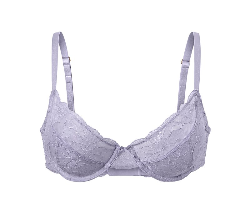 Tchibo - Bügel-BH mit Spitze - Damen - Gr. 85B - lila