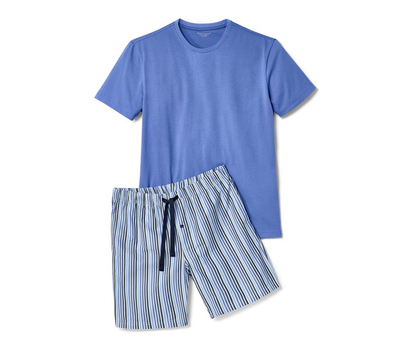 Tchibo - Shorty-Pyjama - Herren - Gr. 4XL - weiß/gestreift