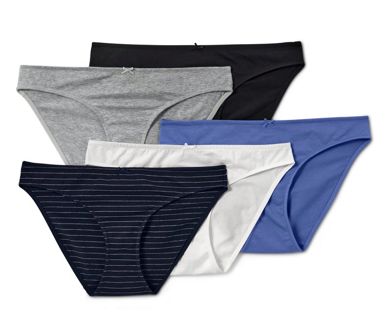Tchibo - 5 Slips - Damen - Gr. L - dunkelblau