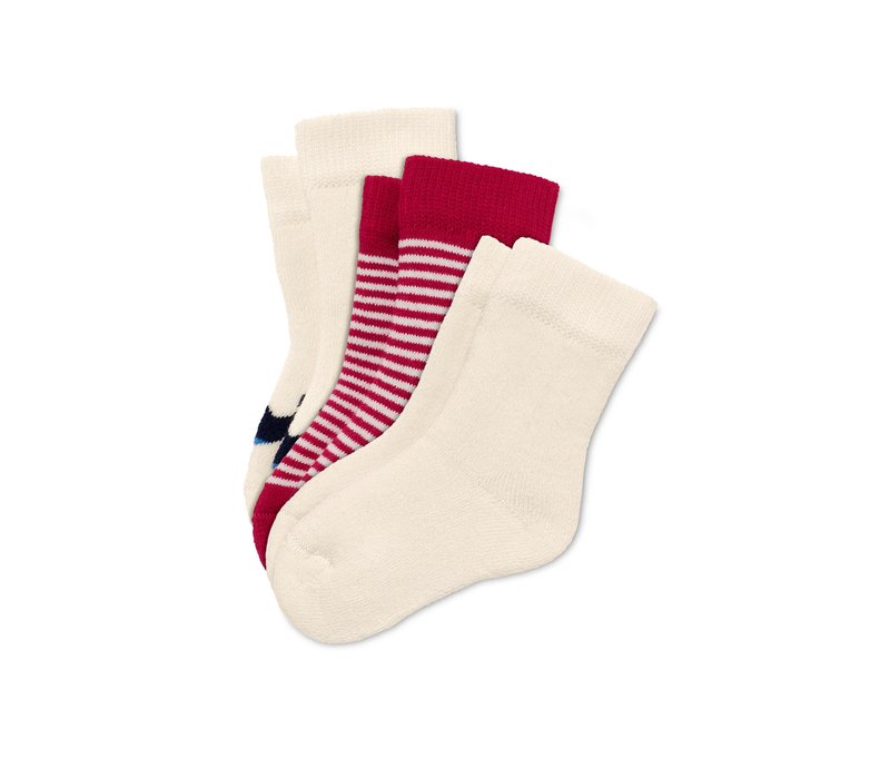 Tchibo - 3 Paar Babysocken - Herren - Gr. 13-15 - creme