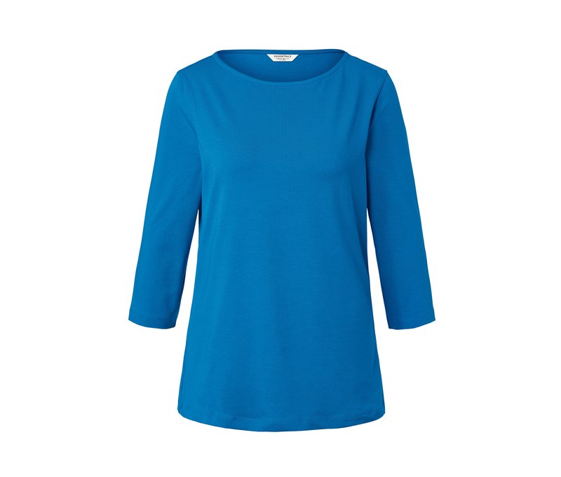 Tchibo - Shirt mit 3/4-Arm - Damen - Gr. M - blau